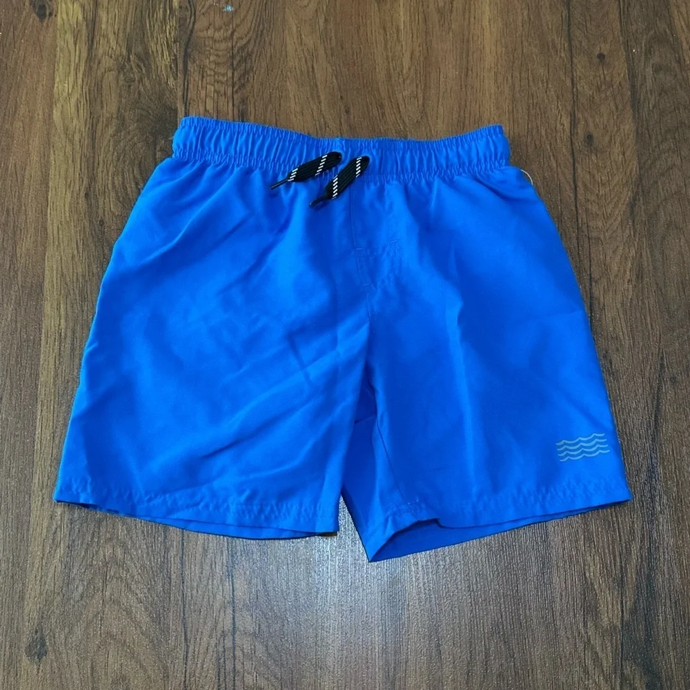 Wonder Nation  Boys Swim Trunks Set in Black, Blue, and Green Camo